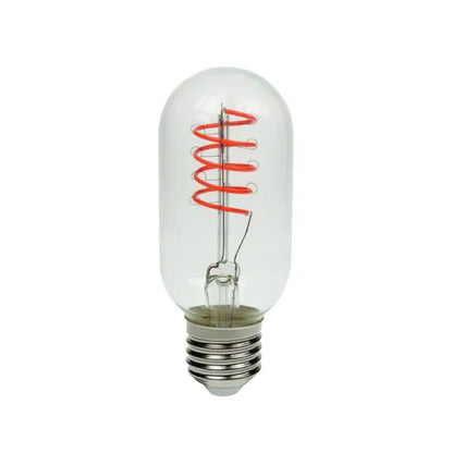 4W LED T45 Funky Spiral Filament Lamp ES, Magenta