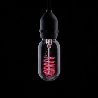 4W LED T45 Funky Spiral Filament Lamp ES, Pink