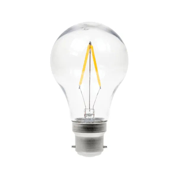 2W Dimmable LED Filament GLS Polycarbonate Lamp 2,700K BC