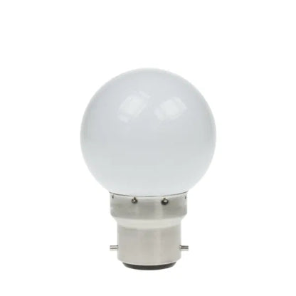 1.5W LED Polycarbonate Golf Ball Lamp, BC 3,000K White