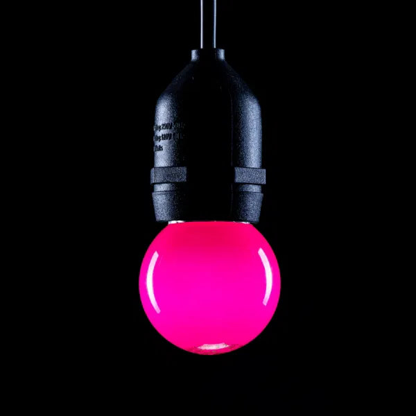 1.5W LED Polycarbonate Golf Ball Lamp, ES Pink