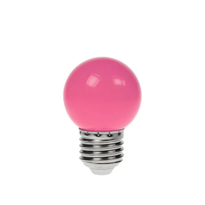 1.5W LED Polycarbonate Golf Ball Lamp, ES Pink