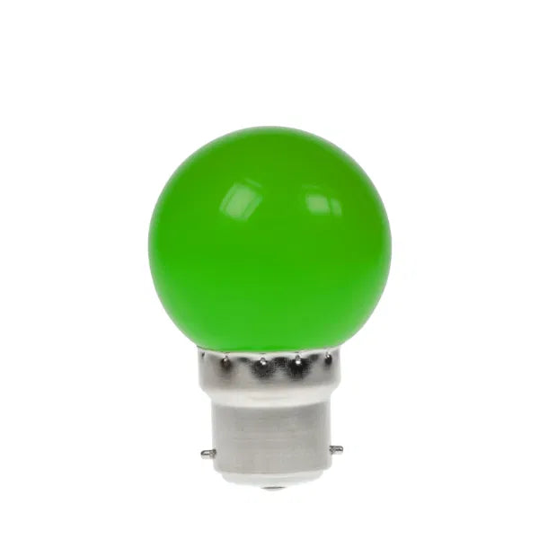 1.5W LED Polycarbonate Golf Ball Lamp, BC Green