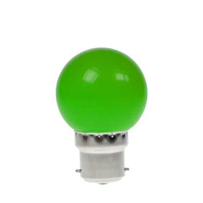 1.5W LED Polycarbonate Golf Ball Lamp, BC Green