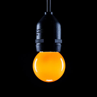 1W LED Polycarbonate Golf Ball Lamp, BC Orange