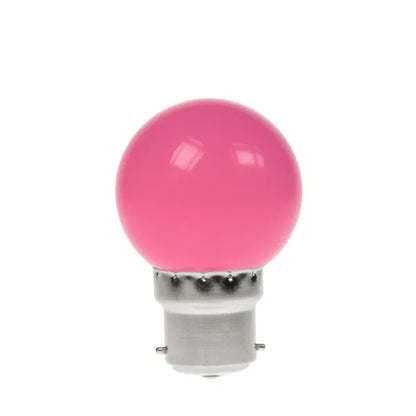 1.5W LED Polycarbonate Golf Ball Lamp, BC Pink
