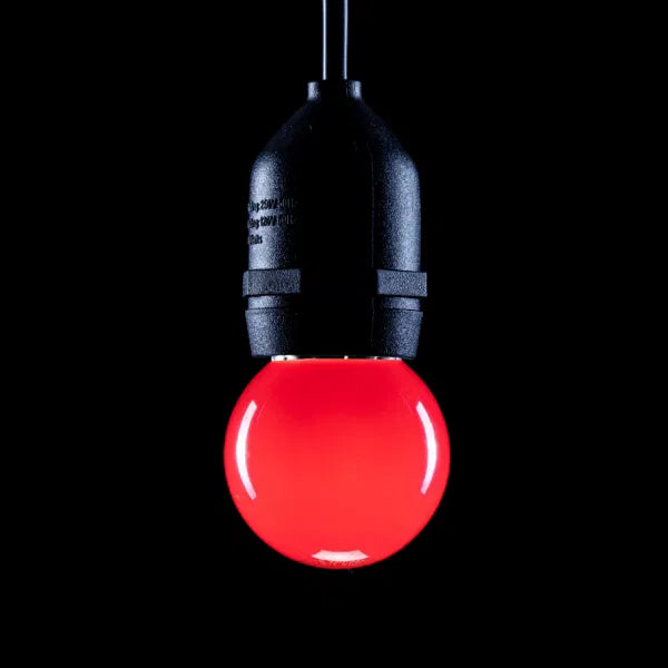 1.5W LED Polycarbonate Golf Ball Lamp, BC Red