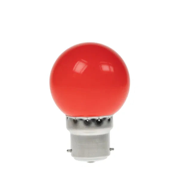 1.5W LED Polycarbonate Golf Ball Lamp, BC Red