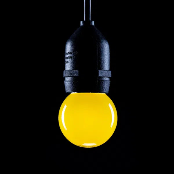 1.5W LED Polycarbonate Golf Ball Lamp, BC Yellow