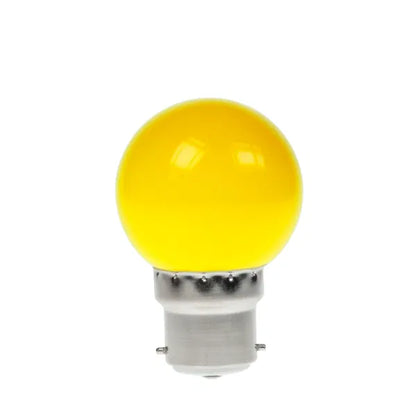1.5W LED Polycarbonate Golf Ball Lamp, BC Yellow