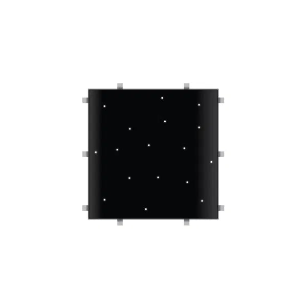 Black Starlit 2ft x 2ft Dance Floor Panel (4 sided)
