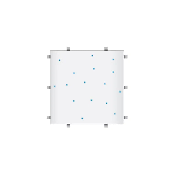 White RGB Starlit 2ft x 2ft Dance Floor Panel (4 sided)