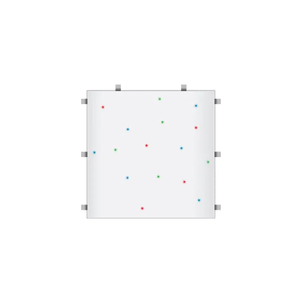 White RGB Starlit 2ft x 2ft Dance Floor Panel (3 sided)
