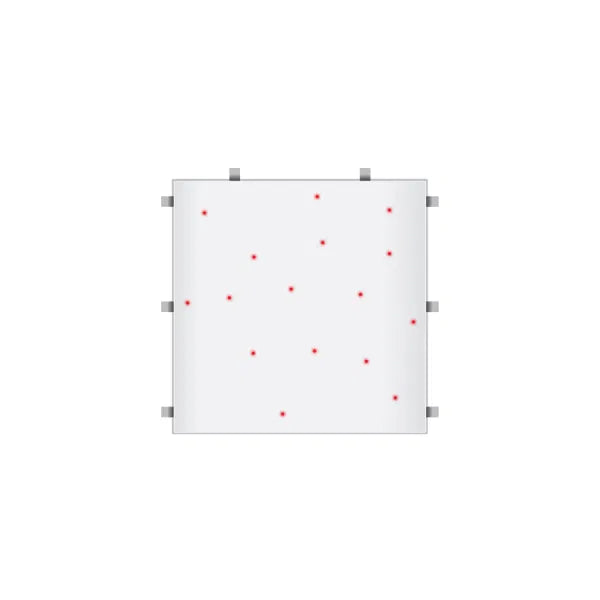 White RGB Starlit 2ft x 2ft Dance Floor Panel (3 sided)