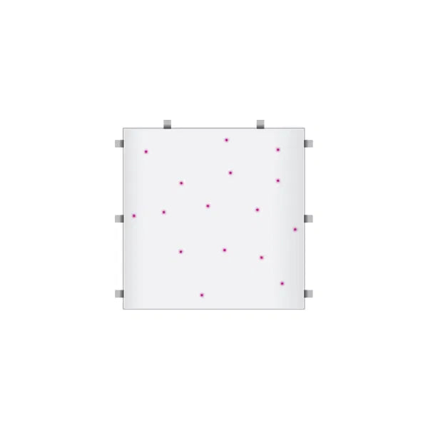 White RGB Starlit 2ft x 2ft Dance Floor Panel (3 sided)