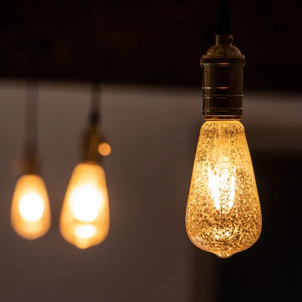 4W Dimmable LED ST64 Crackle Filament Lamp 2,100K BC