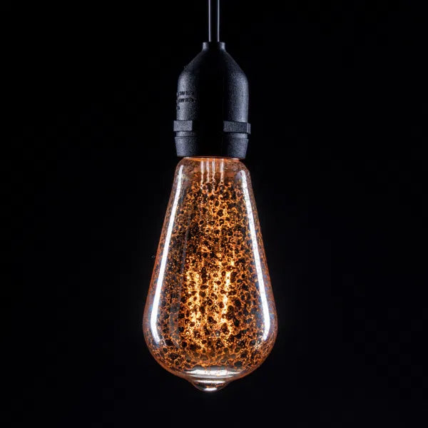 4W Dimmable LED ST64 Crackle Filament Lamp 2,100K BC