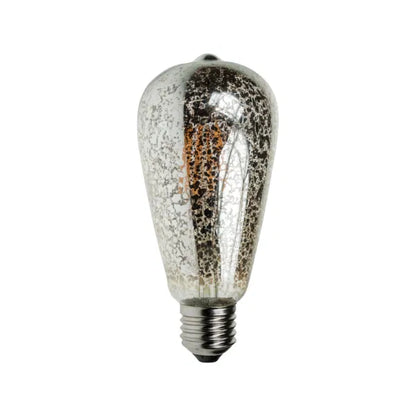 4W Dimmable LED ST64 Crackle Filament Lamp 2,100K ES