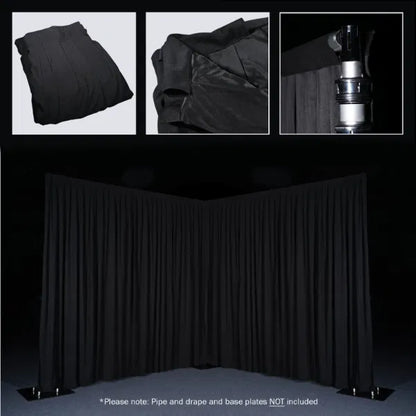 3 x 5m Black Molton Drape