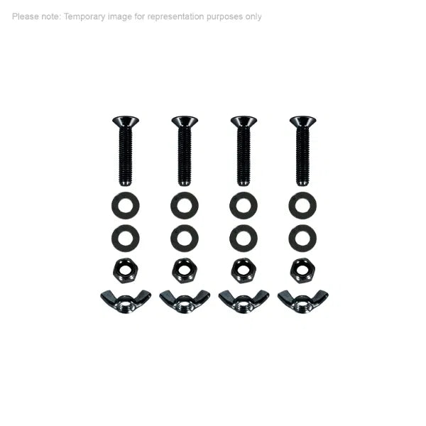Quad Steel DecoTruss Base Plate Bolt Pack, Black