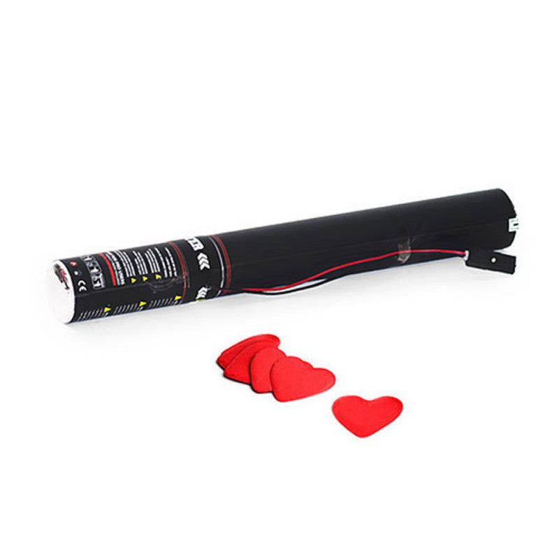 Electric Confetti Cannon 50cm - Red Hearts