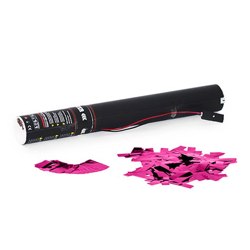 Electric Confetti Cannon 50cm - Pink Metallic
