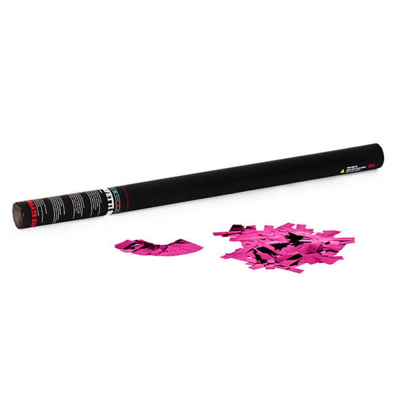 Handheld Confetti Cannon 80cm - Pink Metallic