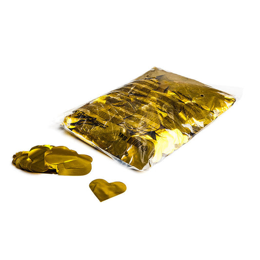 Metallic Confetti Hearts 55mm - Gold