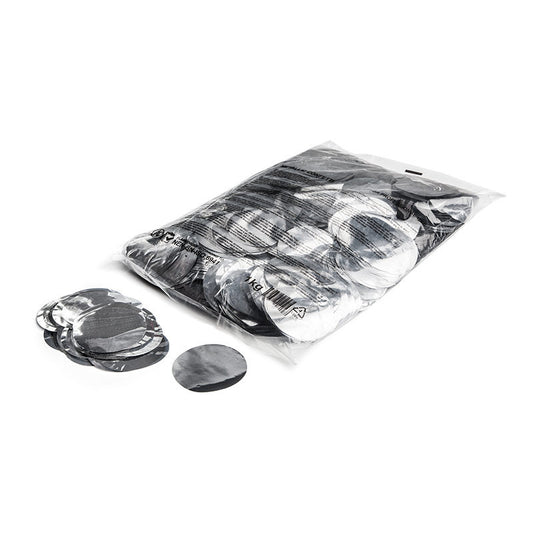 Metallic Confetti Rounds 55mm - Silv