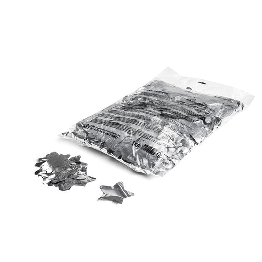 Metallic Confetti Stars 55mm - Silver