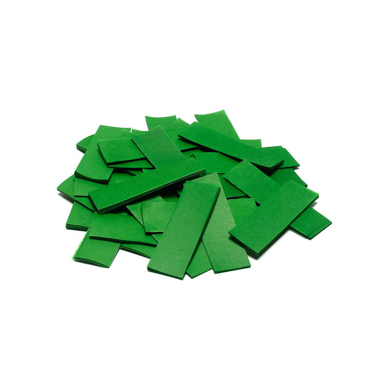 Slowfall Confetti Rectangles 55x17mm - Dark Green