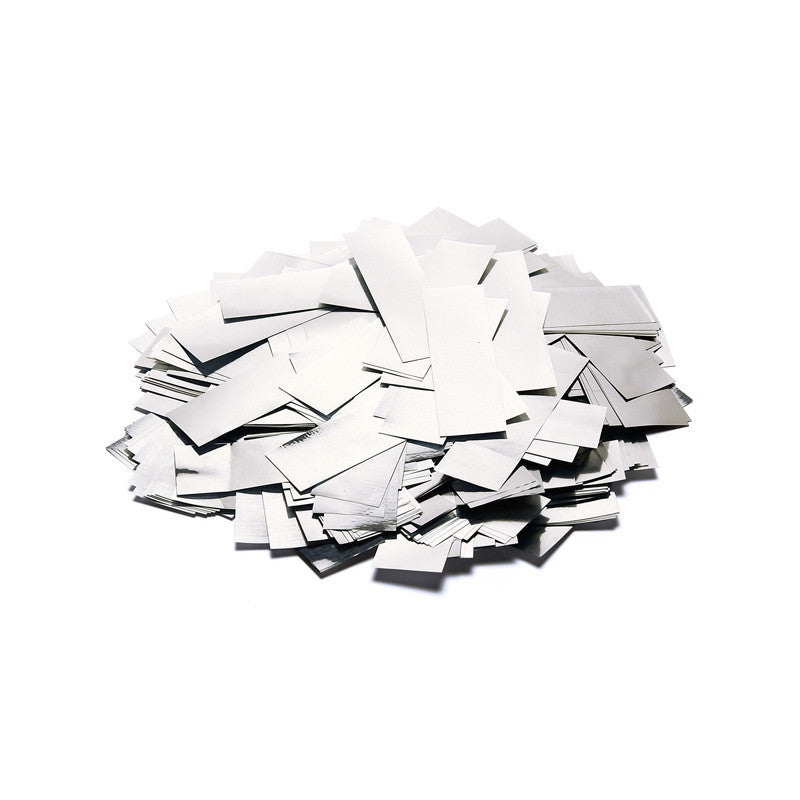 Metallic Confetti Rectangles 55x17mm - Silver