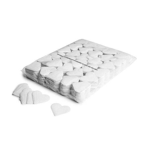 Slowfall Confetti Hearts 55mm - White
